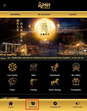 K9win deposit 1