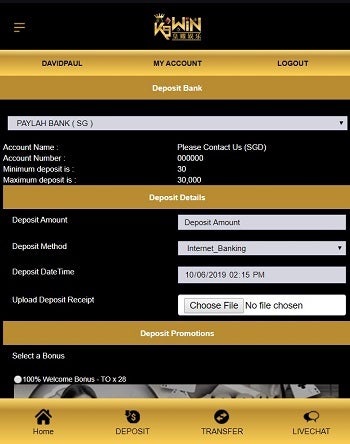 K9win deposit 2
