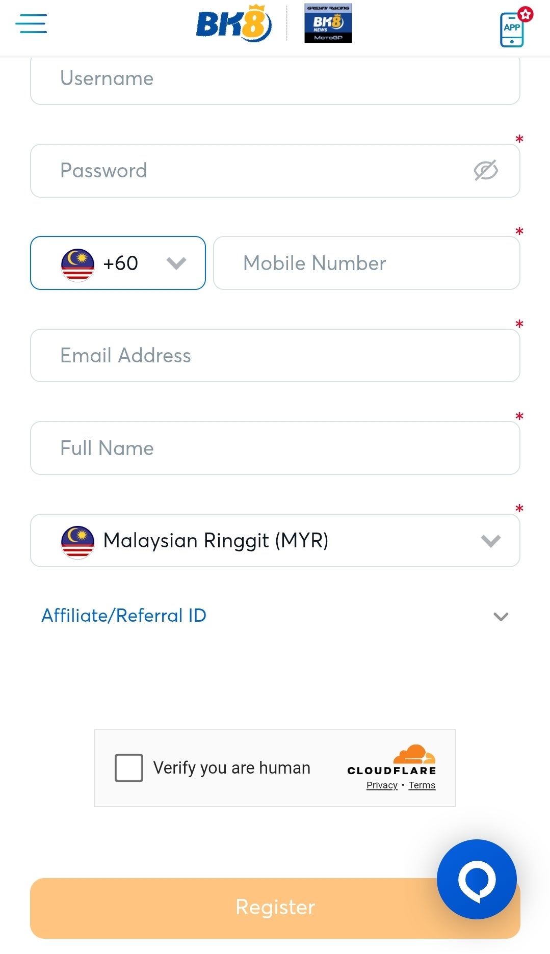 BK8 register