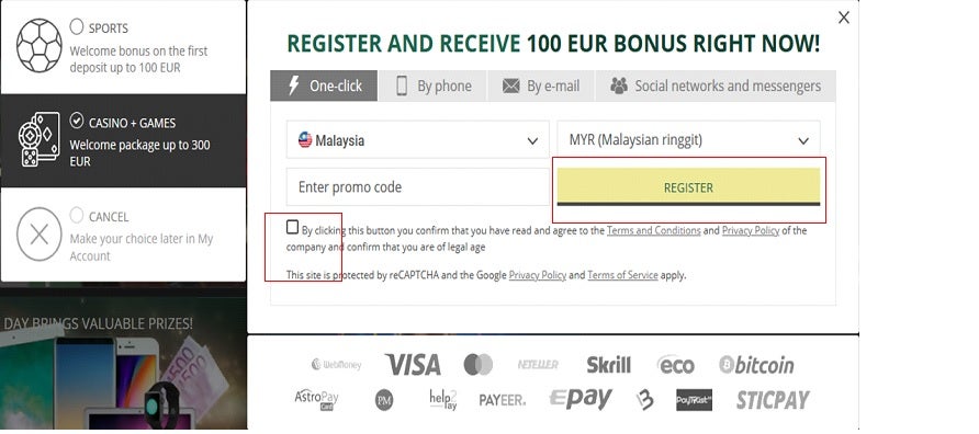Betwinner casino registration 2